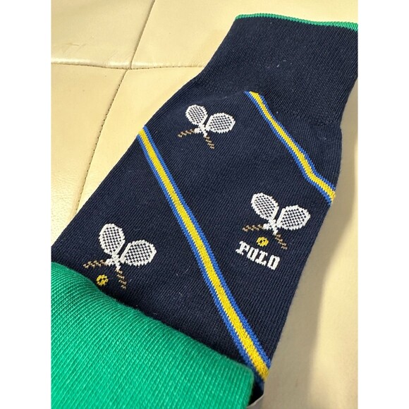 NWT  Polo Ralph Lauren Men's SOCKS 2-Pack  Athletic Club Mini Bears Dress crew - Picture 4 of 4